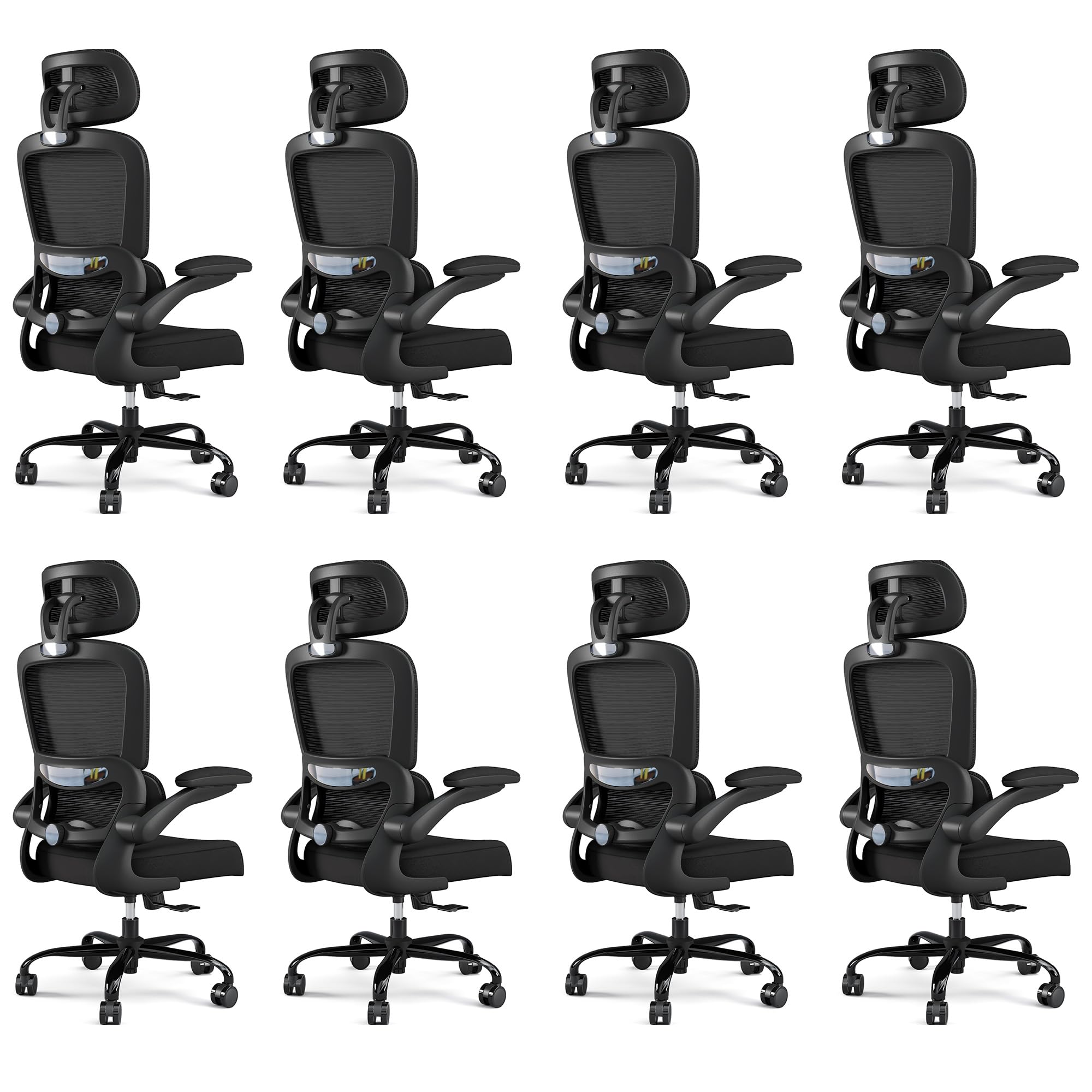TRALT Office Chair Ergonomic Desk Chair with Lumbar Support Black, 8