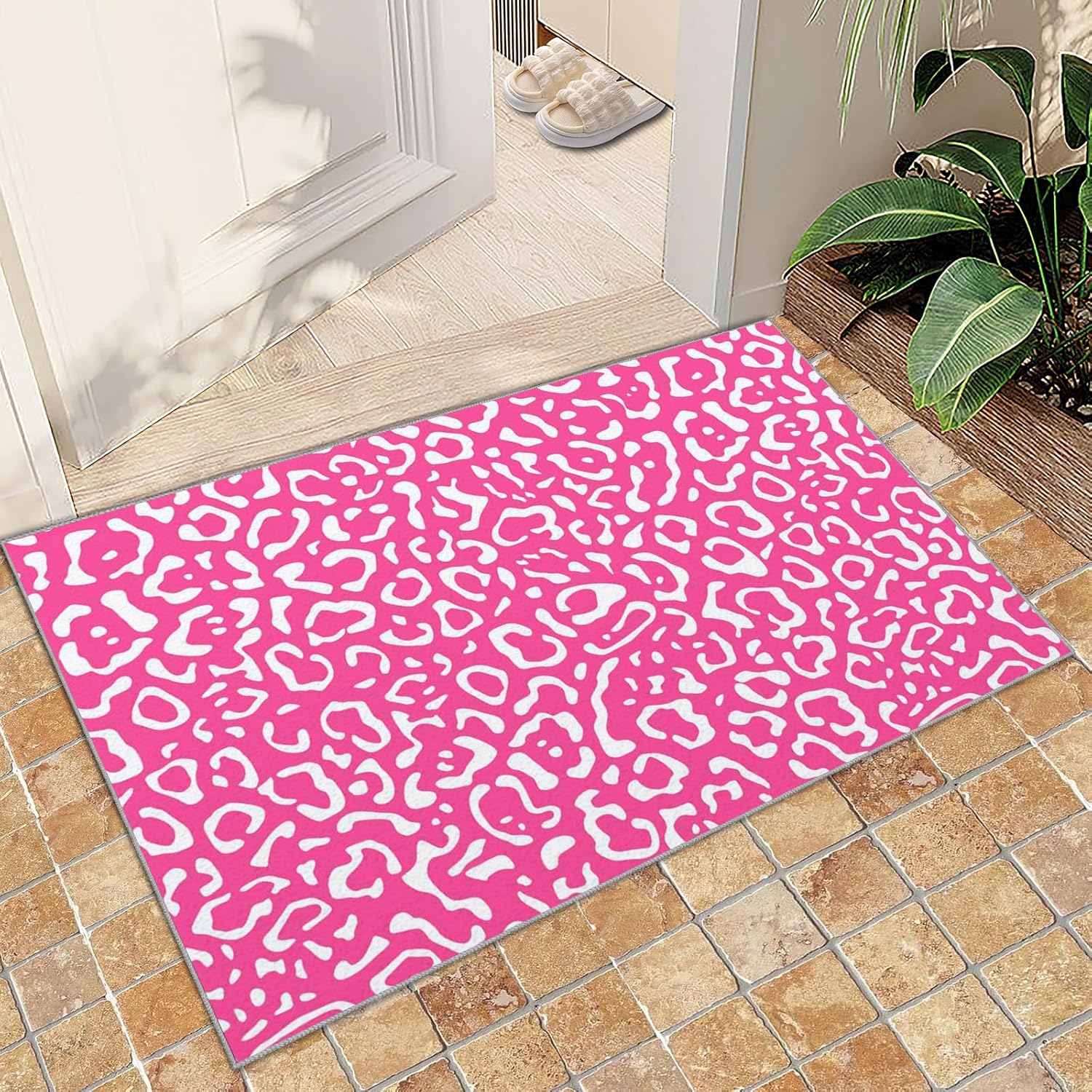 LEGENOB Area Rugs 2x3 Forest Leopard Print Print Rug