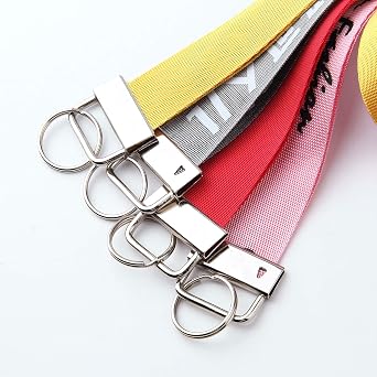 HRLORKC 50 Sets Key Fob Hardware Key Fob Keychain Wristlet with Split Ring 1 Inch
