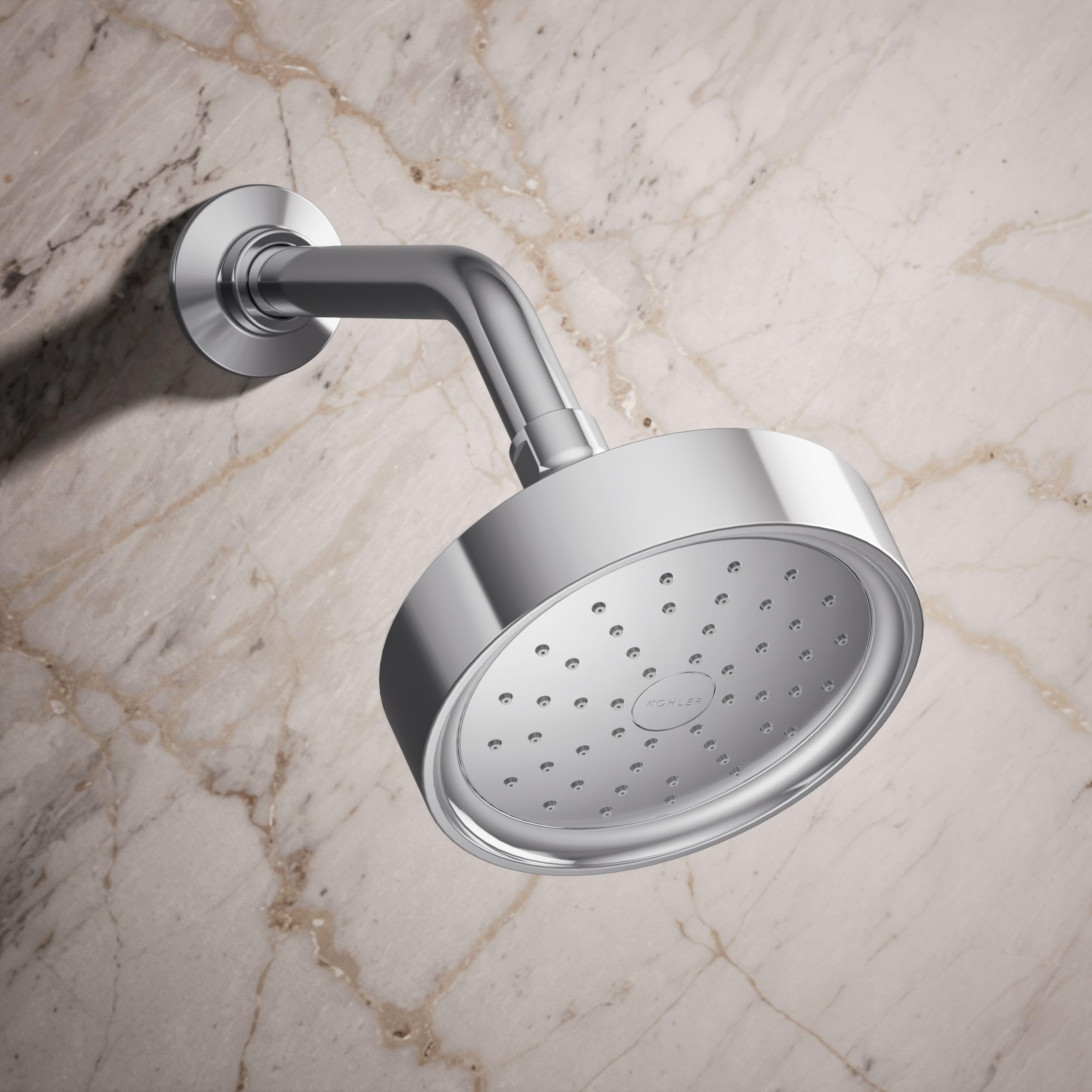 Cabezal De Ducha Forte Kohler Con Tecnología Katalyst - Níquel Cepillado, 2.5 GPM, Fácil Limpieza