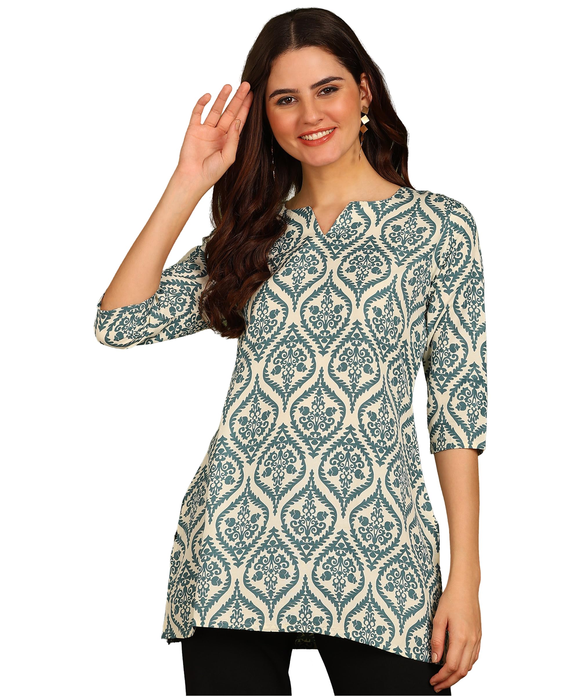 DSK Studio Poly Rayon short kurti for women&Girls