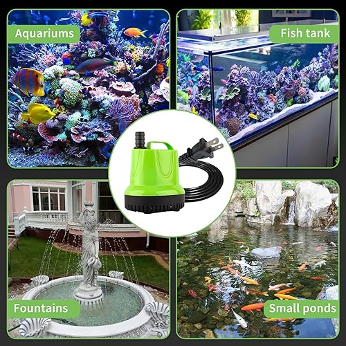 Miniatura 7 de Bomba de agua sumergible de 25 W para acuario, estanque, drenaje de piscina, tanque de peces, pequeña bomba de cambio de agua, mini bomba de