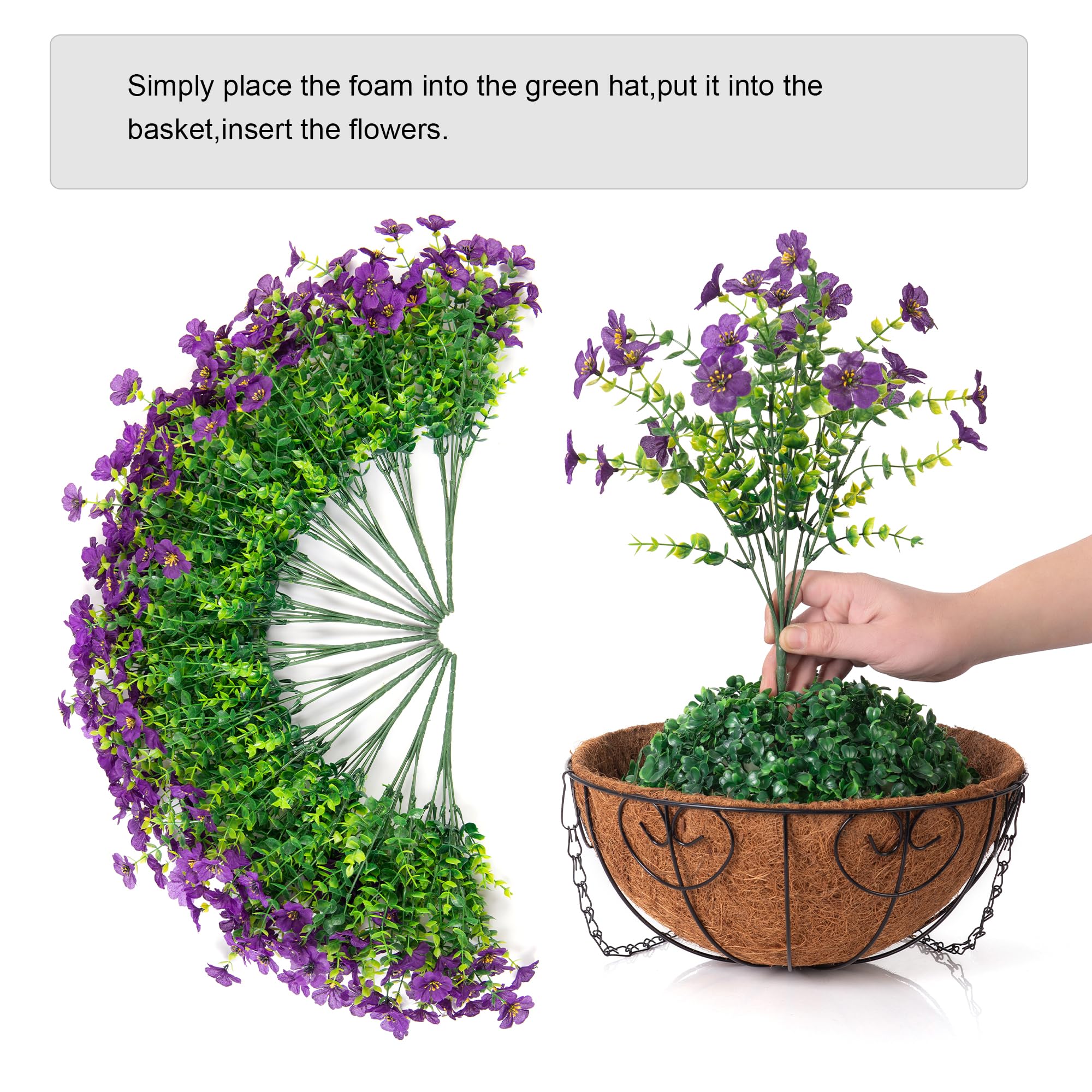 Snapklik.com : HyeFlora Artificial Fake Hanging Plants Flowers