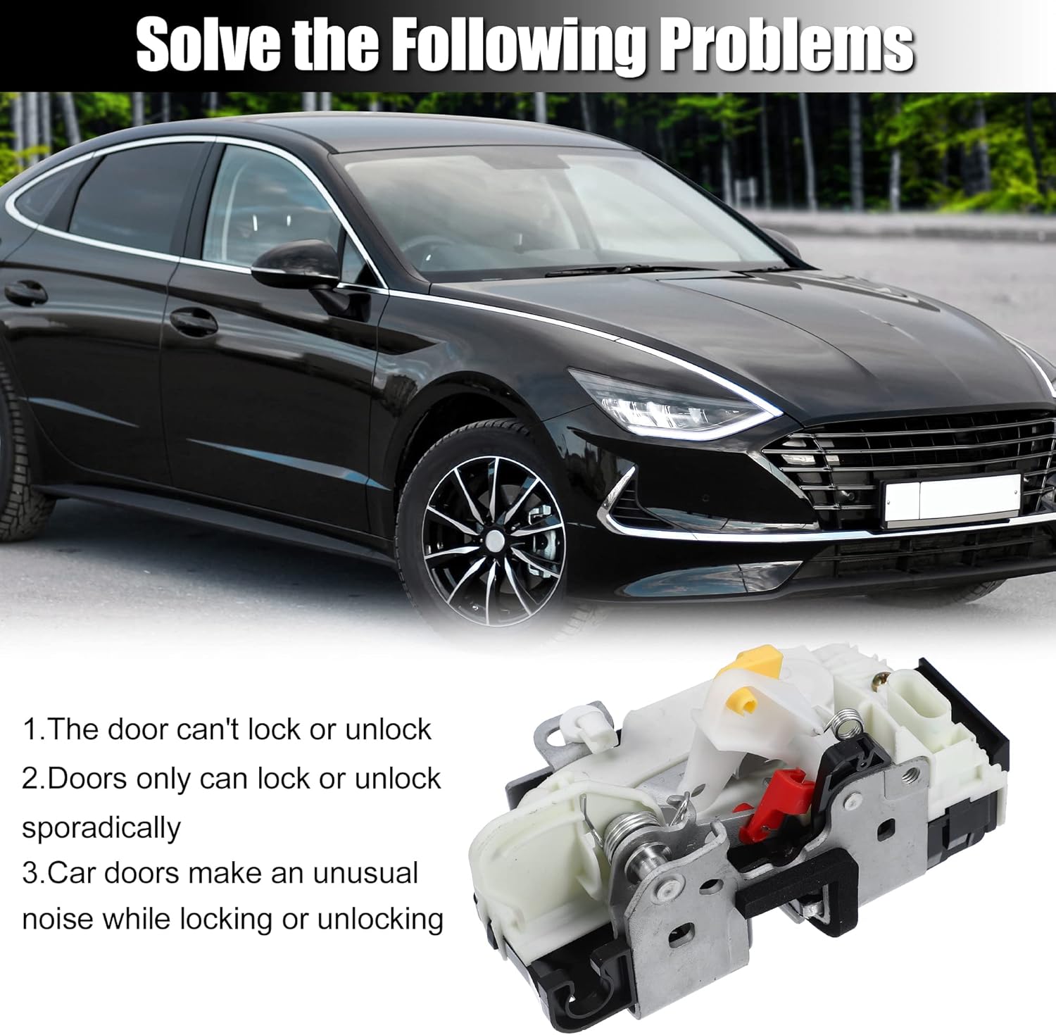 X AUTOHAUX Front Right Side Door Latch Lock Actuator Assembly for Chrysler Town and Country for Dodge Caliber Grand Caravan for Ram 1500 931-085 4589422AA 4589422AD 4589422AE