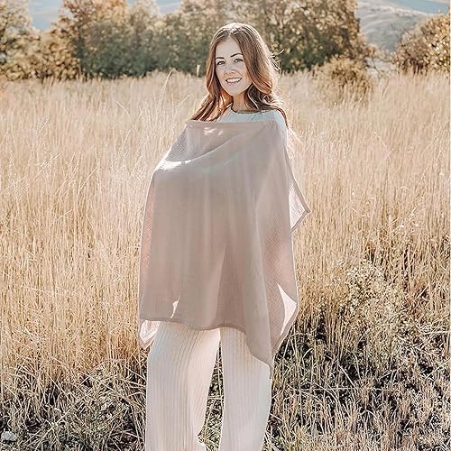 Miniatura 125 de Konssy Funda de lactancia de muselina para lactancia materna, transpirable, 100% algodón, con aro rígido para delantal de lactancia, toldo multiusos