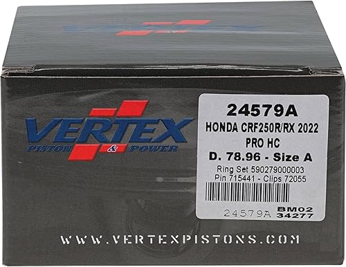 Miniatura 4 de Vertex Kit de pistón de alta compresión forjado 24579A compatible conrepuesto para Honda CRF 250 R, CRF 250 RX 2022 de 3.110in de diámetro del
