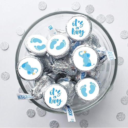 Miniatura 3 de Etiquetas adhesivas de gota de chocolate con texto en inglés "It's a Boy" con texto en inglés "It's a Boy", se adapta a recuerdos de fiesta de