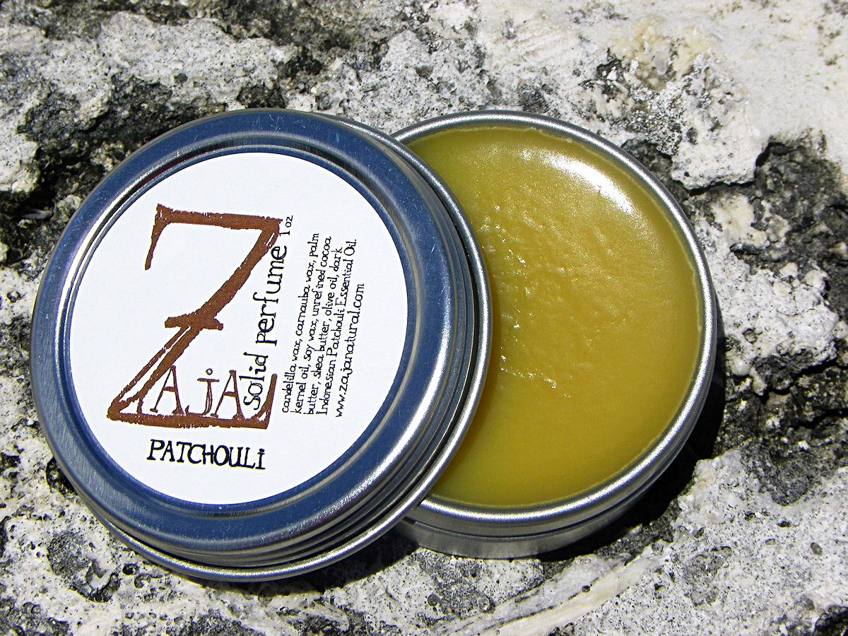 Patchouli Solid Perfume by ZAJA Natural - 1 oz 100% Natural Indonesian Patchouli Essential Oil