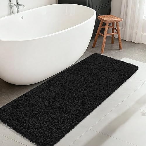 Miniatura 47 de Alfombras de Baño Antideslizantes 24"x16", Alfombrillas de Baño Absorbentes de Secado Rápido, Alfombras de Baño de Microfibra Shaggy, Felpa Extra