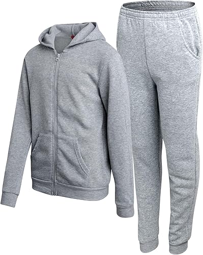 Miniatura 1 de Coney Island Conjunto deportivo para niña 2 piezas sudadera con capucha de forro polar y pantalones deportivos Ropa deportiva para niñas (7-16)