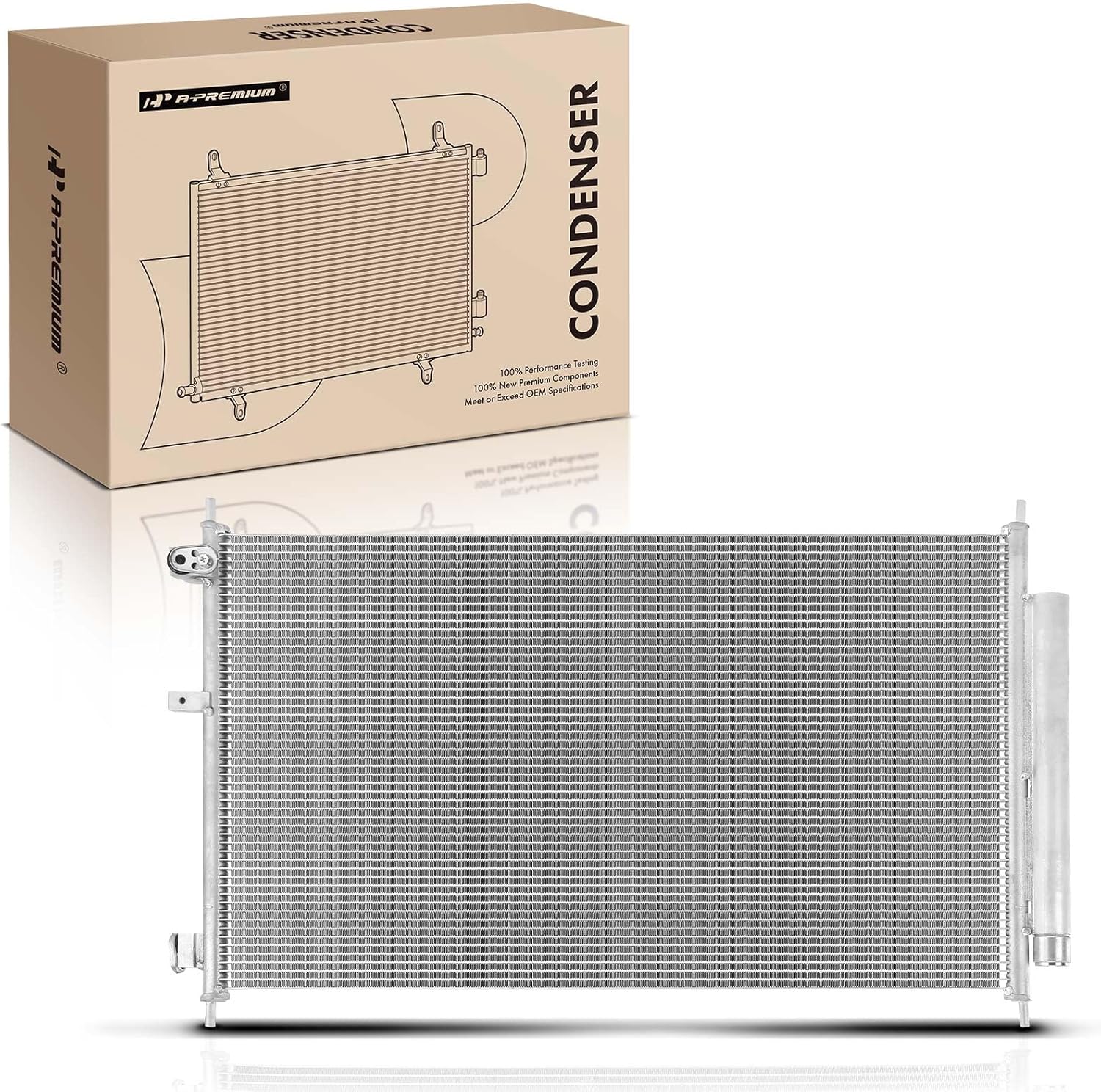 A-Premium Air Conditioning A/C Condenser Compatible with Acura RDX 2007-2012 L4 2.3L, Replace# 80110STKA01