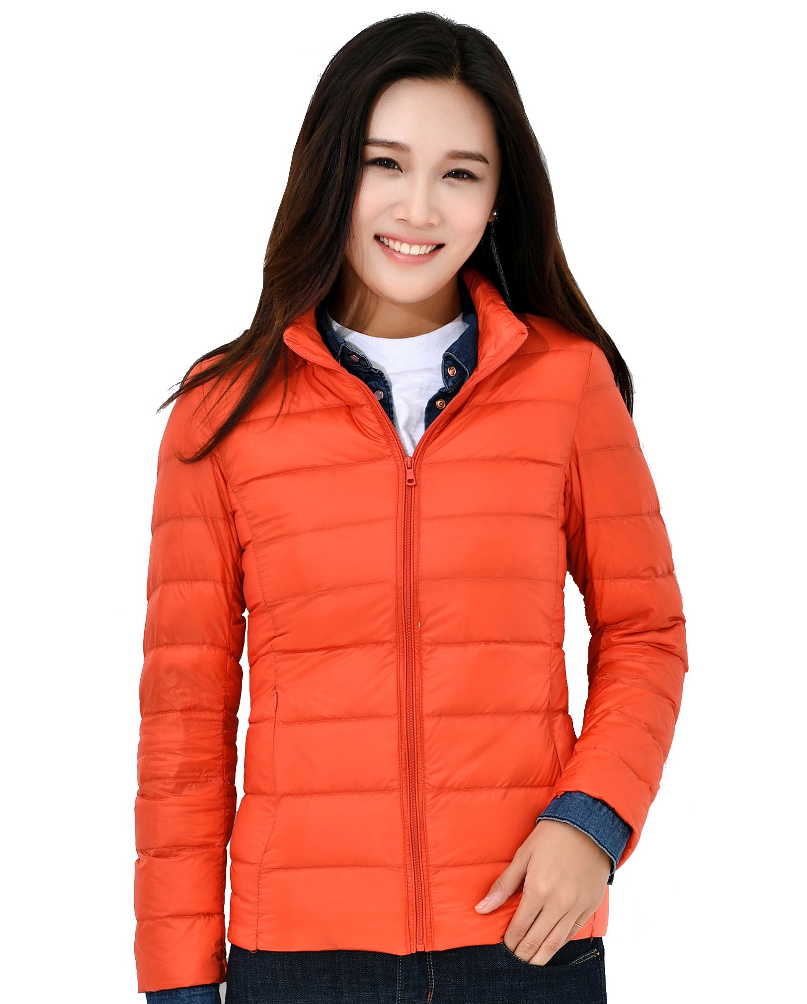 Mangadua Women's Packable Ultra Light Weight Down Coat Short Jacket Outwear