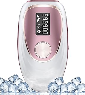 جهاز لإزالة الشعر بالليزر مناسب للنساء والرجال، جهاز لإزالة الشعر بالنبض الضوئي وبدون ألم مزود بنظام تبريد ثلجي 999900 ومضة، ماكينة لإزالة الشعر بالنبض الضوئي من ليسموسكي