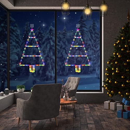 Miniatura 9 de LYHOPE Luces decorativas de Navidad, luces LED de escalera de Navidad de 2 pies, 8 modos y temporizador, luces de Navidad, luces LED de Navidad para