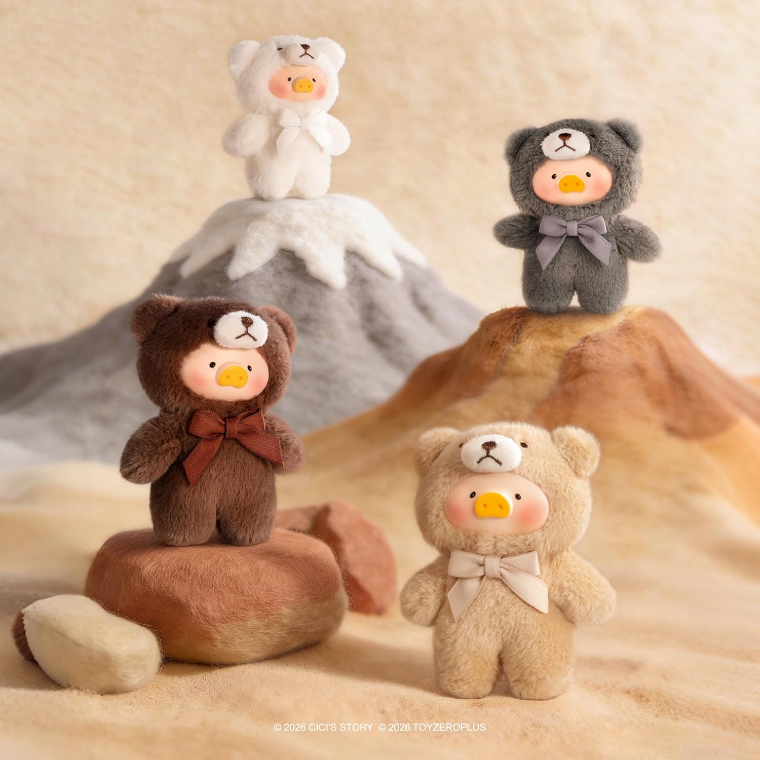 Lulu The Piggy Blind Box-Teddy Mini's Whispers of Nature Series Plush Keychain Phone Charm Blind Boxes Figures Cute Stuffed Animals Mystery Box Collectibles Home Decorations Birthday Gifts, Single Box image 5