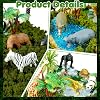 Rileryan Set de Diorama de Animales Salvajes de la Selva y Zoológico de Sudáfrica de 20 Piezas | Figuras de Animales Salvajes en Miniatura para Dioramas de Vida Silvestre, Selva Tropical y Bosque, Accesorios de Plástico para Decoración del Hogar 7