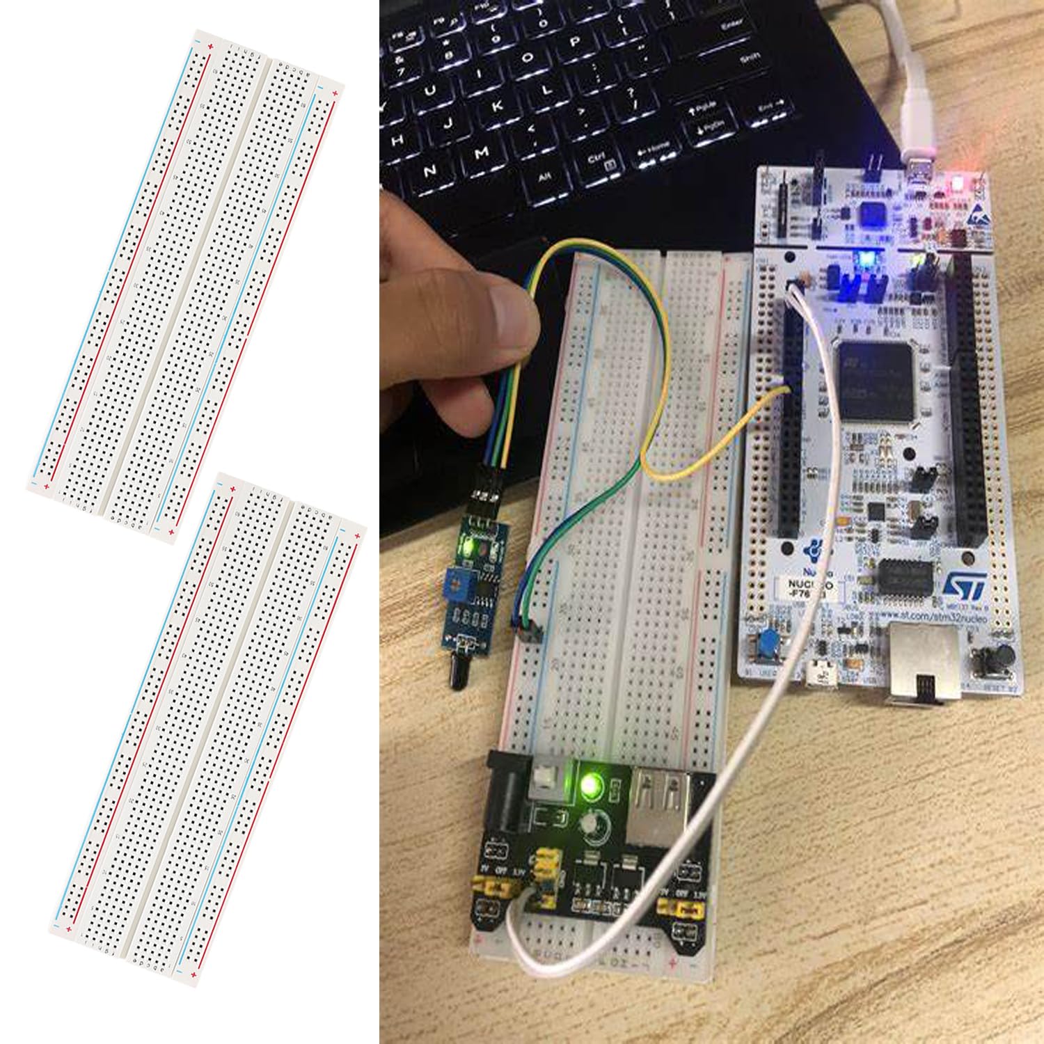 Kit di schede PCB prototipo senza saldatura a 830 punti, basetta senza saldatura, per Arduino Proto Shield Distribution Connecting Blocks.