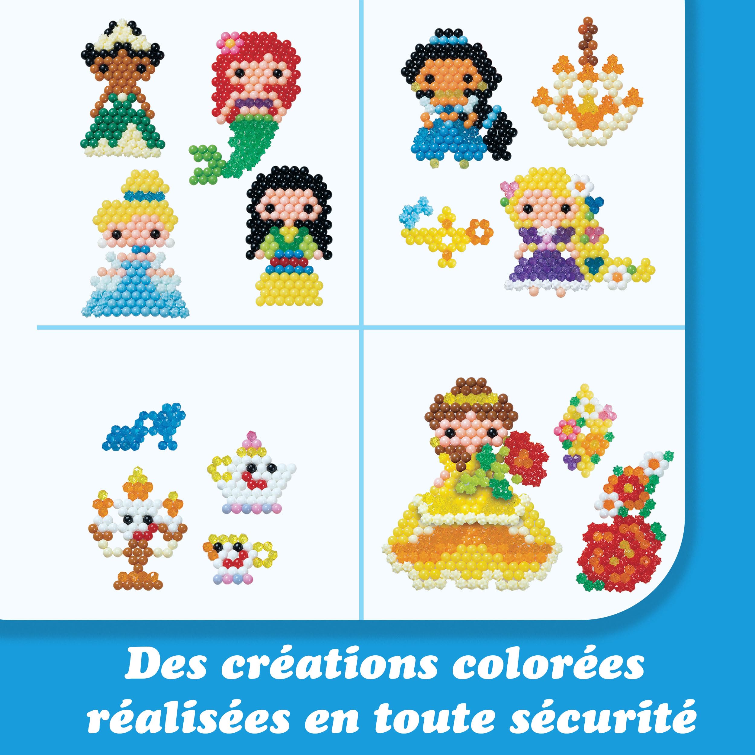 Aquabeads - La box Princesses Disney - Kit de loisirs créatifs - Activité manuelle enfants en toute autonomie - Coffret de perles qui collent avec de l'eau - Jouet enfant 4 ans et + - 31773