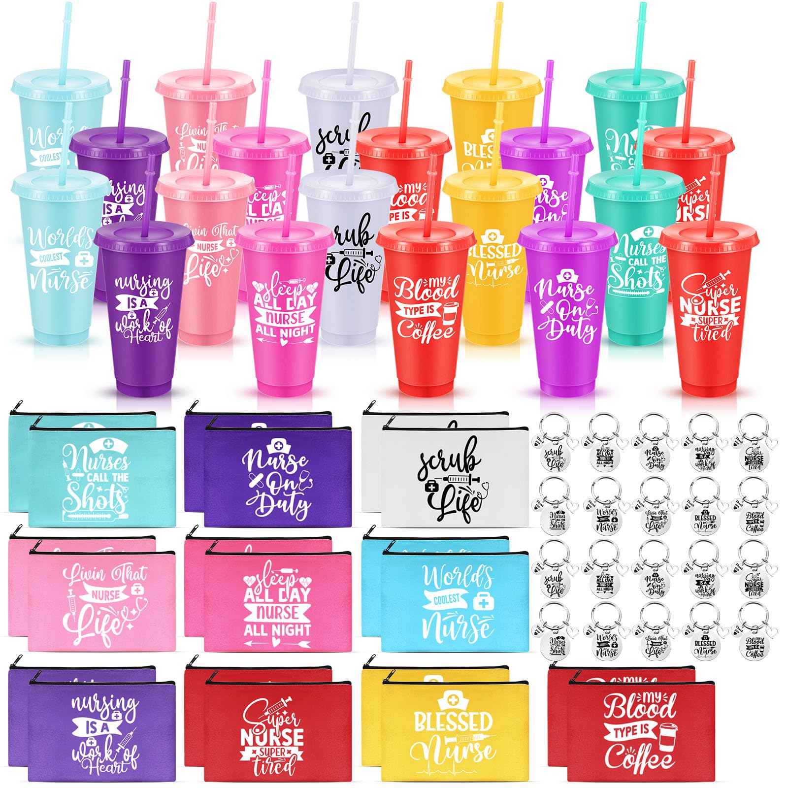 Amazon.com: Teenyyou 90 Pcs CNA Week Gifts Bulk 2026-24oz Reusable