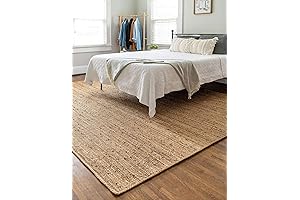 100% Jute Rectangle Rug for Natural Home Decor