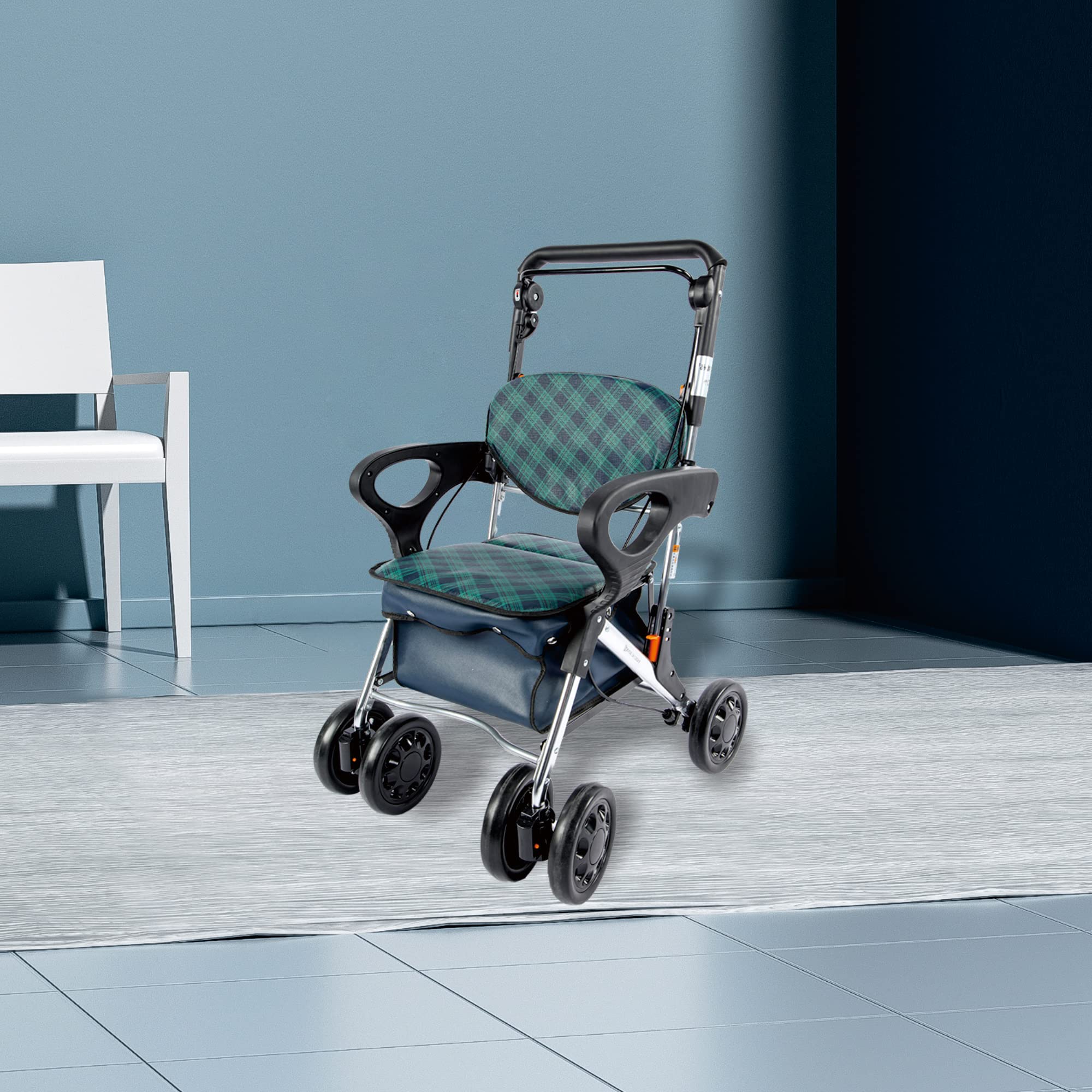 Amazon | Care-parentsシルバーカー 座れる 軽量 折り畳み 4輪 手押し 