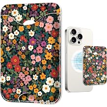 Cute Cloud Magnetic Wallet for Magsafe Compatible with iPhone 17/16/15/14/13/12 Series Pro Max Plus Kawaii Pattern Phone Magnet Card Holder for Women Girl Fit 3 Cards Lether Mag Safe Wallets