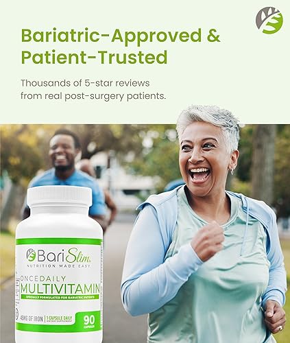 Miniatura 7 de Bari Slim Cápsula multivitamínico bariátrica Once Daily - 45 mg de hierro - Vitamina bariátrica y suplemento para cirugía postbariátrica incluyendo