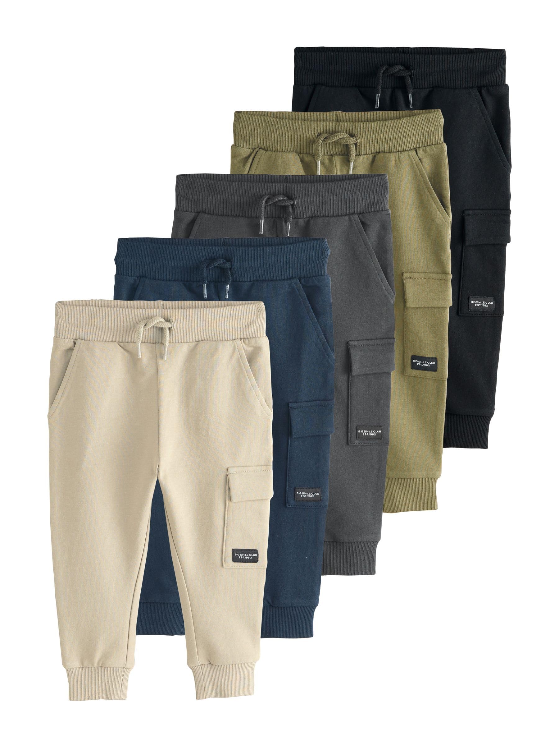 NEXT Niños Pack de 5 Pantalones de chándal Corte Ajustado
