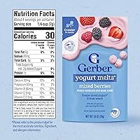 Vista 2 de Gerber Yogurt Melts - Bocadillo de yogur liofilizado, bayas mixtas, 1 onza (paquete de 7)