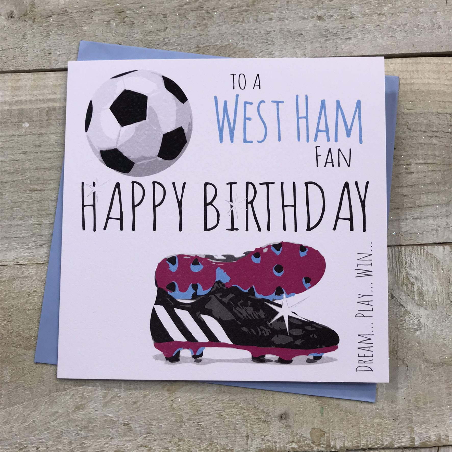 West Ham United Hammers FC Football Club Birthday Card - by WHITE COTTON CARDS - 12 — image 1