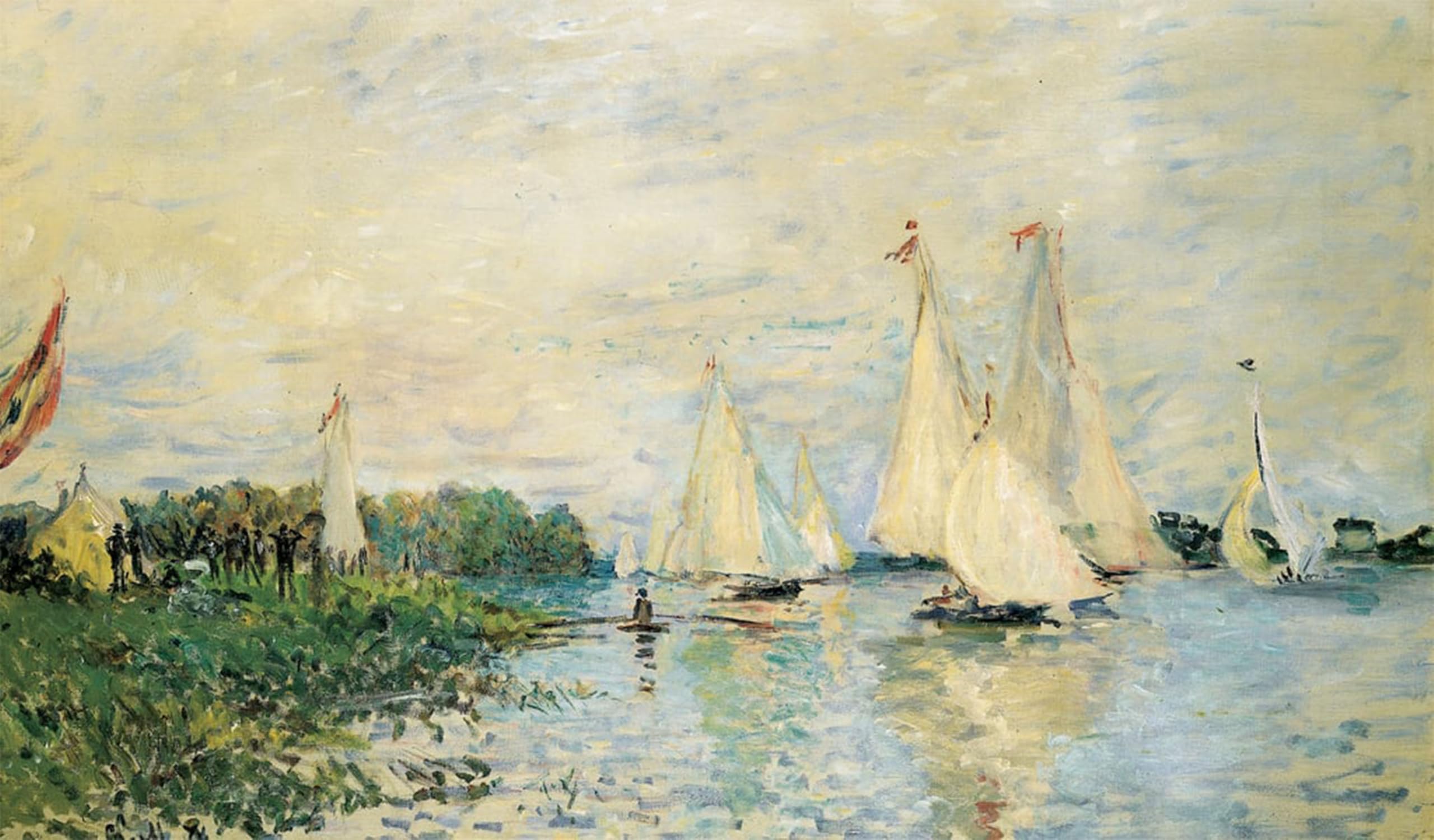 POSTERIIk Famous Print Pop Art Wall Art Graffiti Regatta At Argenteuil by Claude Monet Art Prints for Home Decor 60x90cm