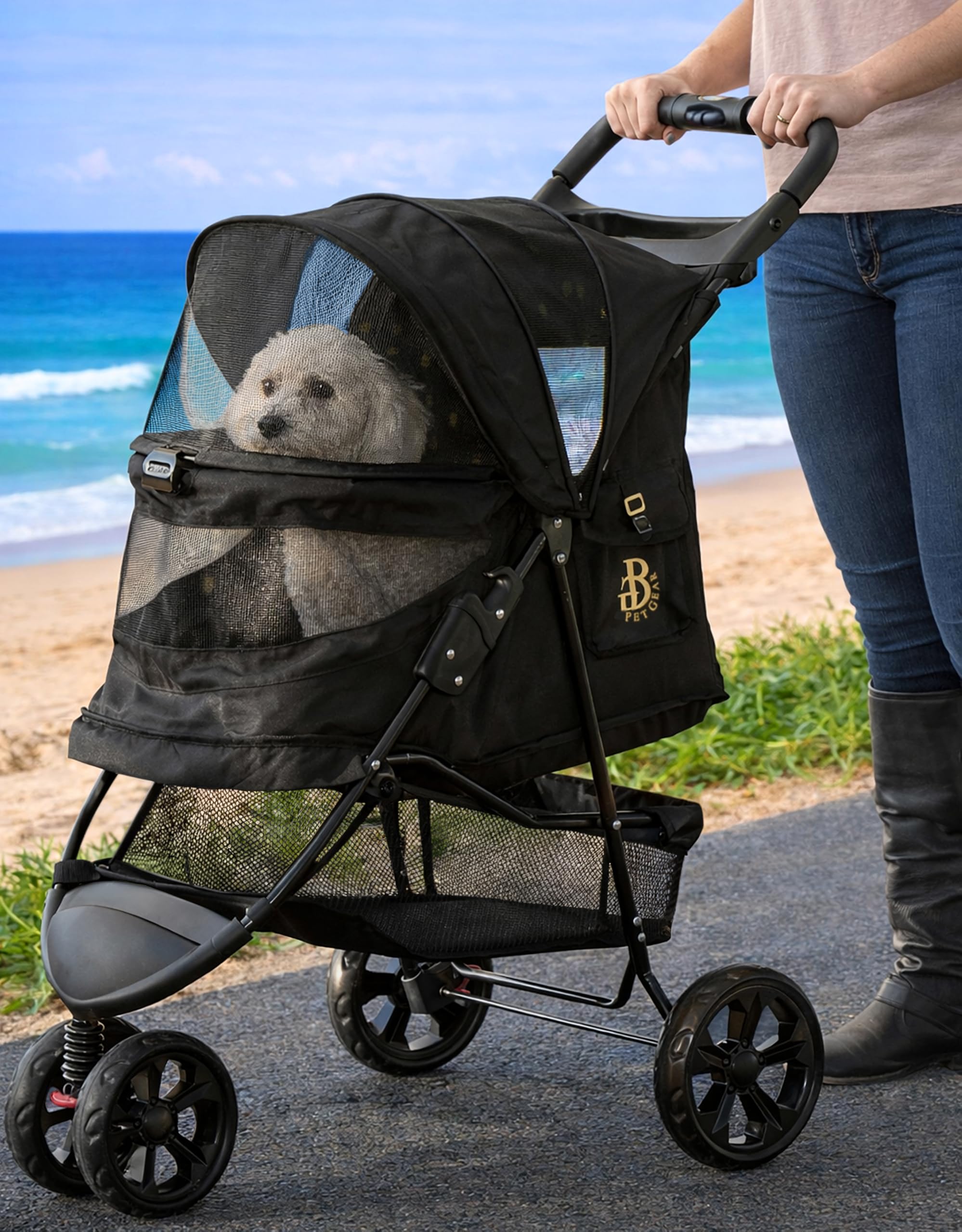 Amazon.com : Pet Gear No-Zip Special Edition 3 Wheel Pet Stroller