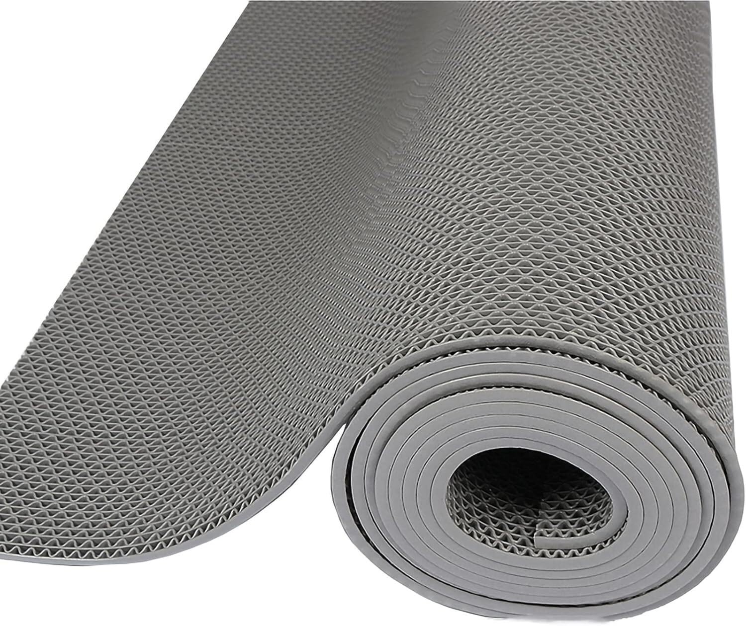 HPTHLY Bathroom Non-Slip Drainage Mat 5mm Thick PVC Hollow Door Mat for Garage Kitchen Swimming Pool Shower Room,Gray-90cmx500cm