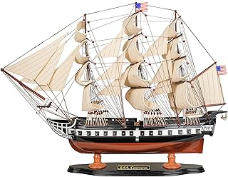 SAILINGSTORY Wooden Model Ship USS Constitution 1/100 Scale Replica Ship Model Sailboat Decor