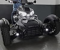 Vista 5 de SAUTVS Luces LED auxiliares de conducción para Can Am Ryker, luces antiniebla auxiliares con soportes de montaje para Can-Am Ryker 600 900 Sport &