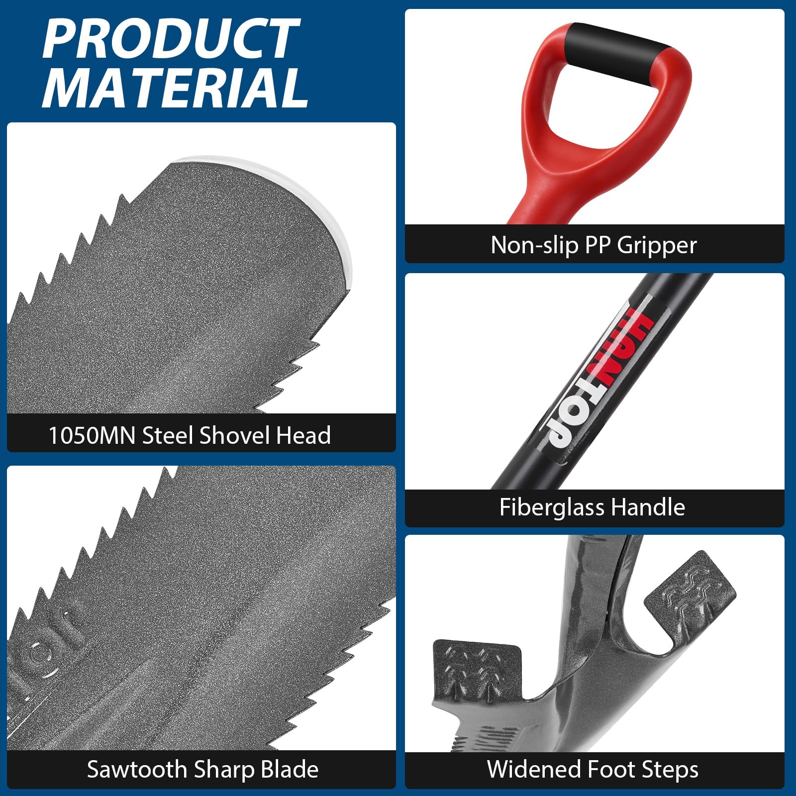 Snapklik.com : HANTOP Drain Spade Root Saw Spade Narrow Serrated Shovel ...
