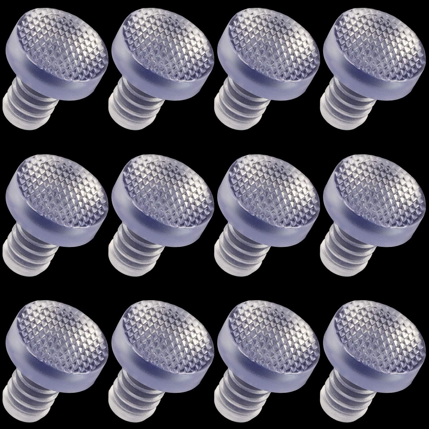 ANCIRS 30 Pack 8.5mm Glass Top Table Bumpers with Stem, Rubber Grippers