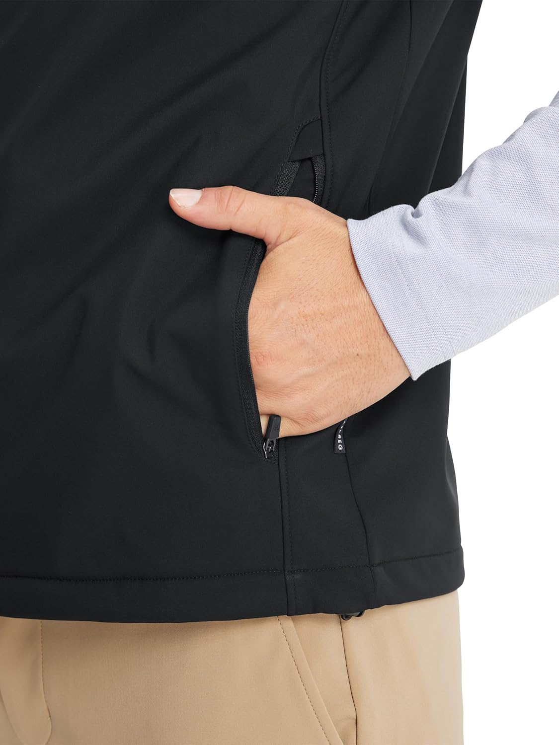 M MAELREG Mens Vests Outerwear Windproof Lightweight Softshell with Pockets Fleece Sleeveless Jacket Golf Vests for Men - Image 6