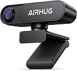 AIRHUG 4K UHD USB Webcam No Mic 16MP Capteur Sony, protection de confidentialité pour des réunions sécurisées - PDAF Accrochage, 63° or FOV, Correction automatique de la lumière, Caméra de streaming (pas d'audio) pour PC/Laptop/Desktop