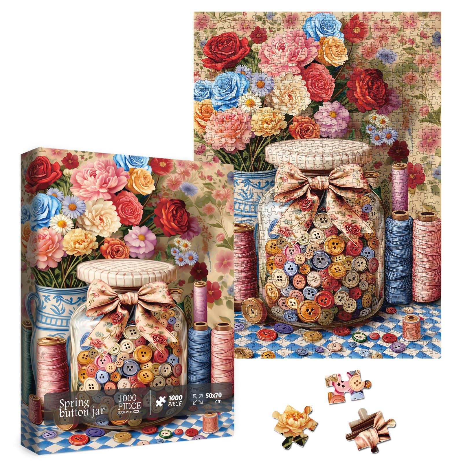 Amazon.com: Vintage Flower Puzzles for Adults 1000 Pieces