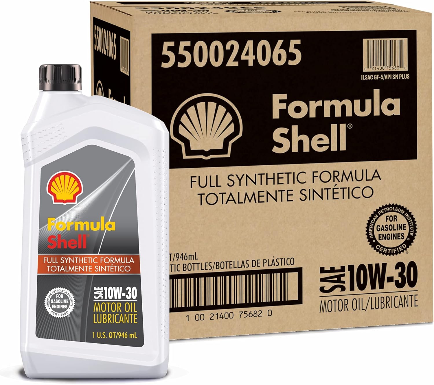 Formula Shell Full Synthetic 10W-30 Motor Oil (1 Quart, Case of 6)