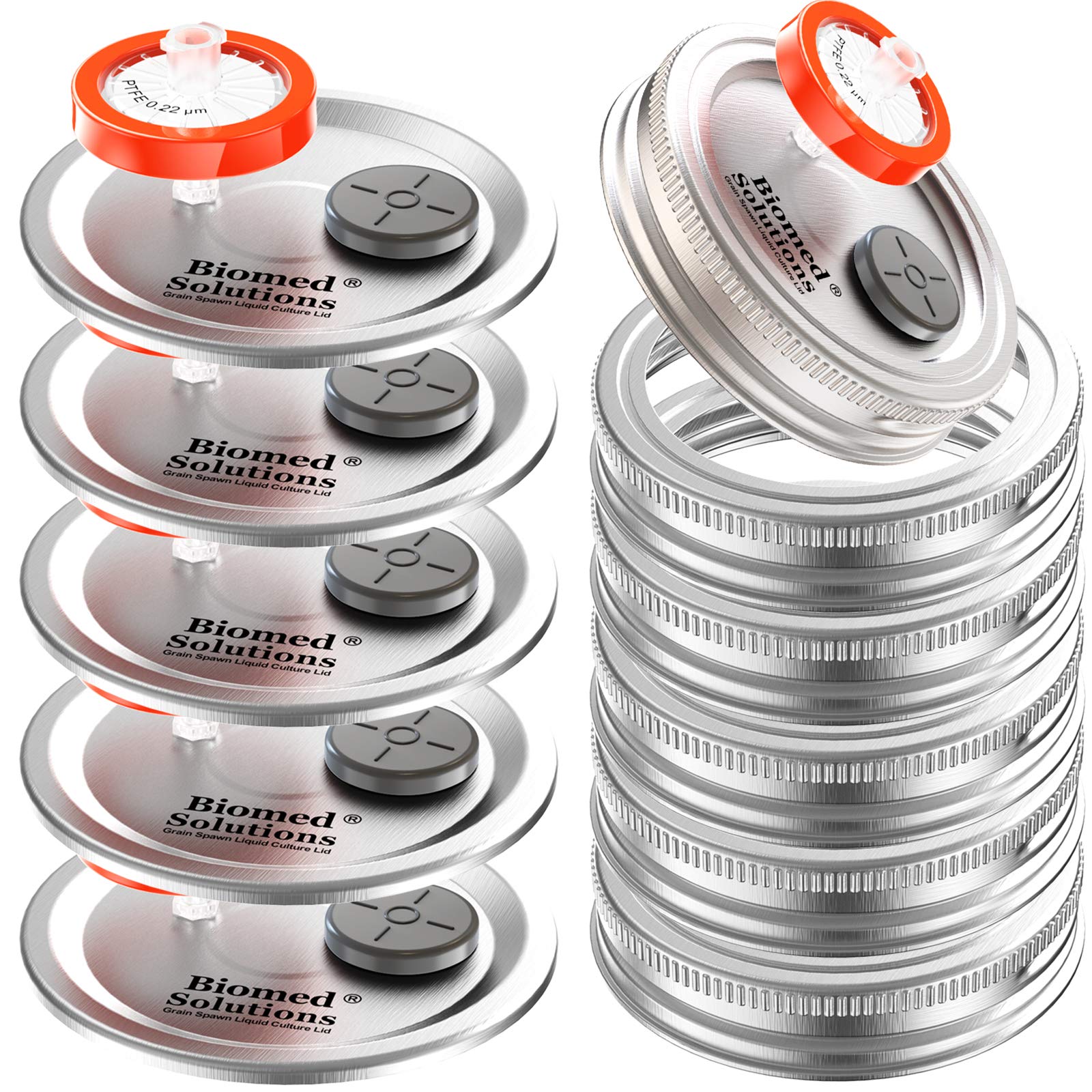 Buy 6Pcs Regular Mouth Liquid Culture Lid,Splittype Grain Spawn