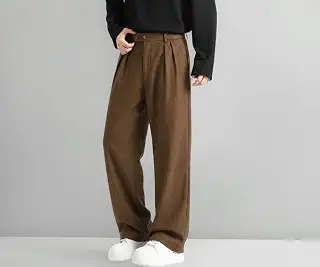 Linen Pants for man | Relaxed Fit Korean Pants | Gurkha Trouser | Lower for Men | Elastic Waist Bottom wear | Straight Fit Casual Trousers | Formal Pa