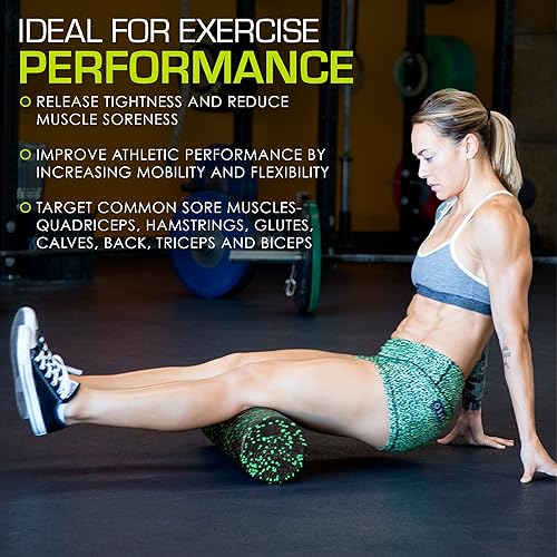 Miniatura 67 de ProsourceFit Rodillos de espuma de alta densidad largos, herramienta de masaje atlético firme de cuerpo completo para estiramiento de espalda, yoga,