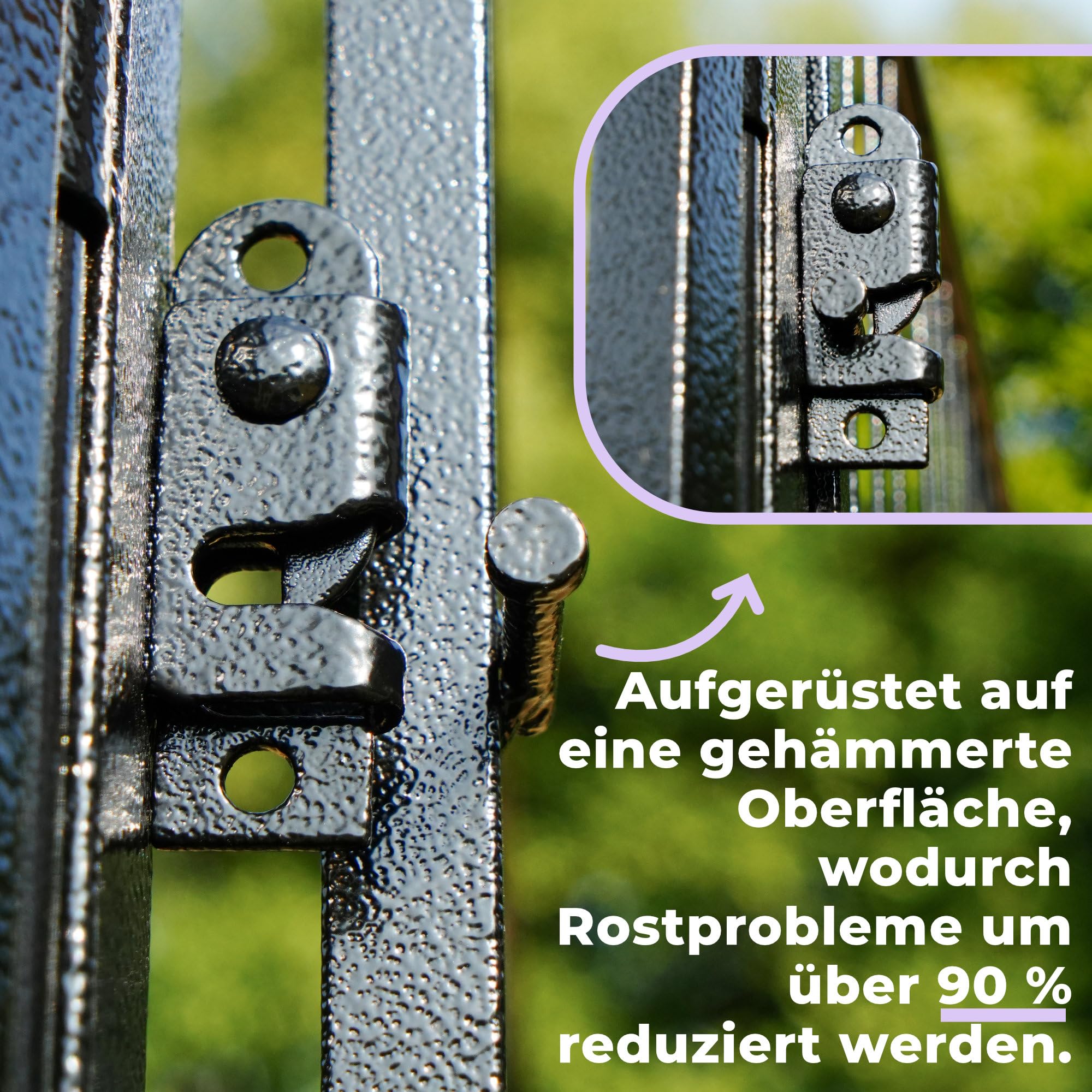 SunsGrove 8-teilig Welpenlaufstall 60cm Hoch, Schwerlast Hundestall für drinnen mit 1 Türen, Anti-Rost Hundezaun, Automatische Verriegelung，Pet Playpen for Yard RV Camping, Schwarz