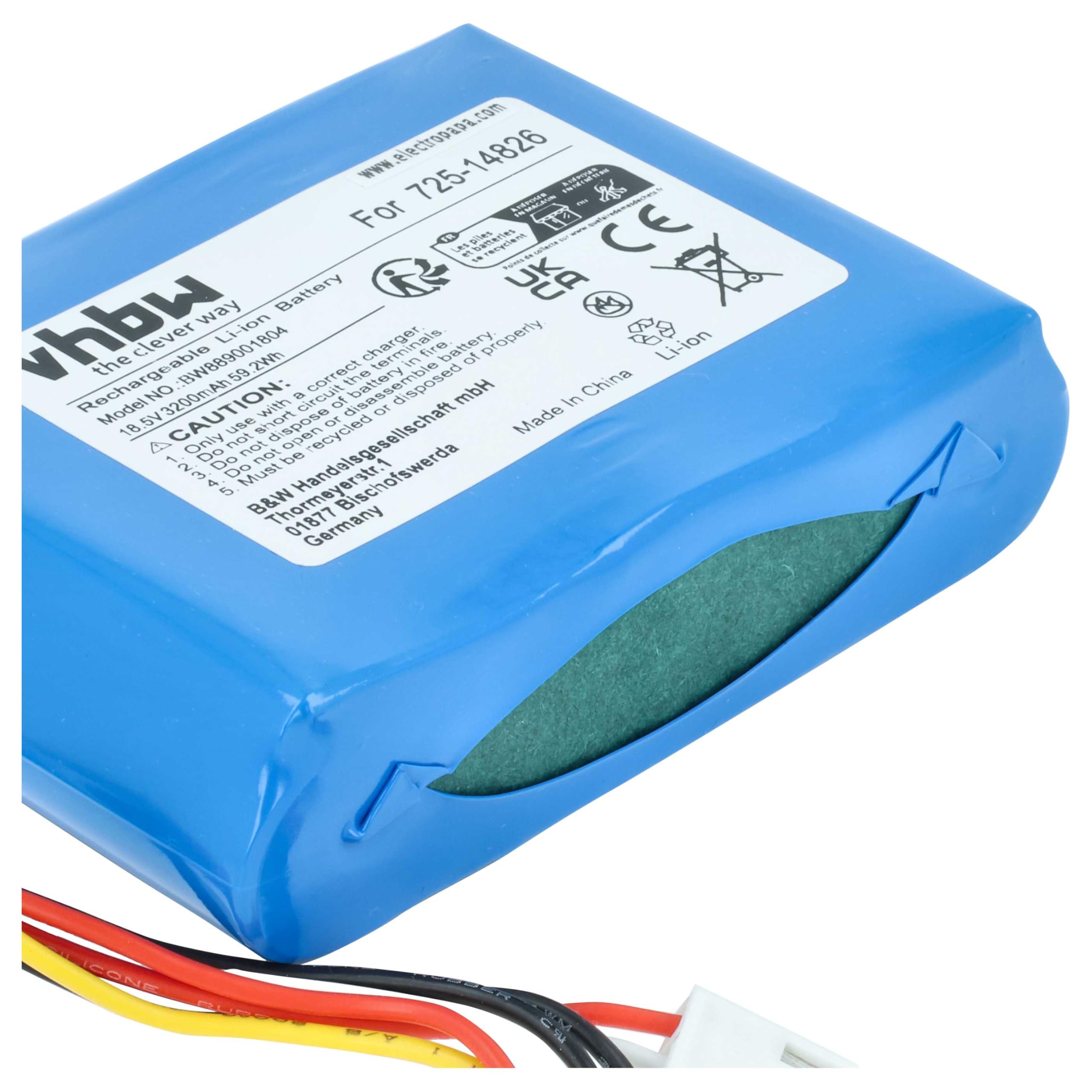 vhbw Batería Compatible con Robomow RK 1000 Pro, 2000 Pro, 1000, 2000 Robot cortacésped 3200mAh 18,5V Li-Ion