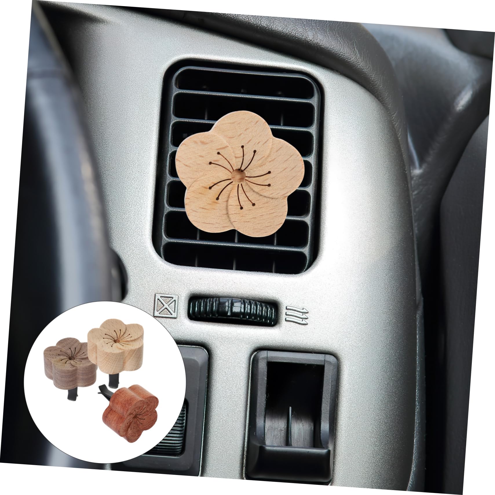 SOLUSTRE 15pezzi Diffusore Profumo Per Auto Legno Clip Per Bocchetta Ventilazione Design Elegante e Portatile Compatibile Con Vari Modelli Di Auto Facile Da Installare e Rimuovere