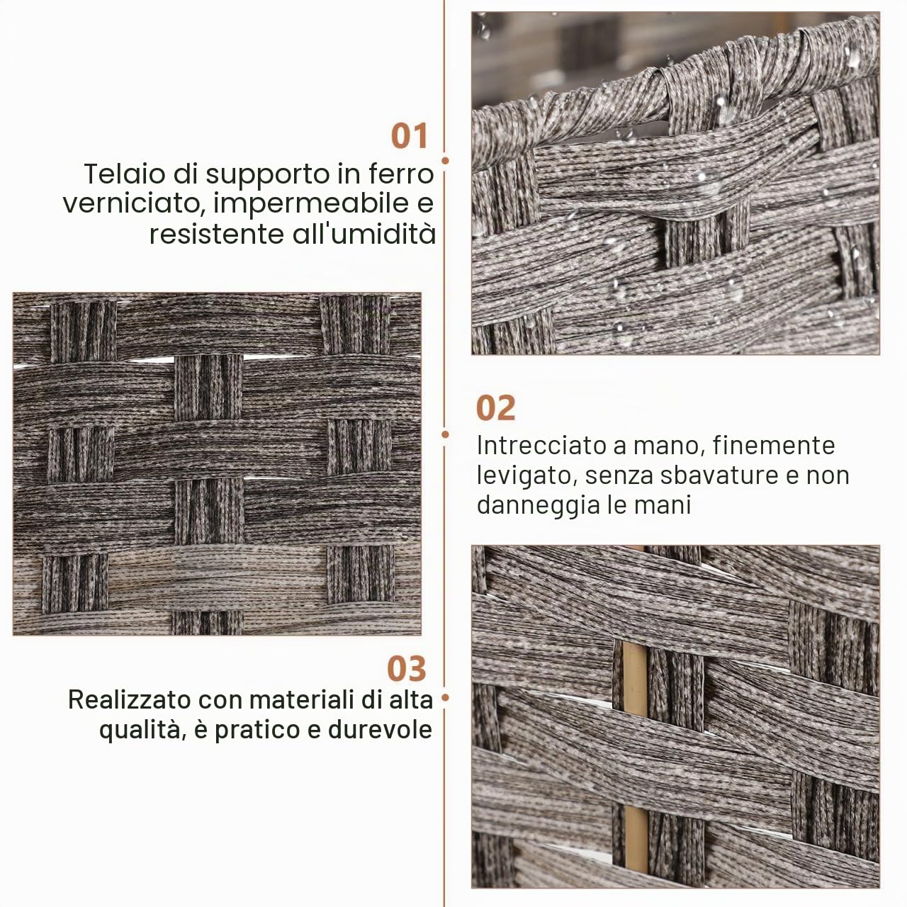 MAGICLULU Cesta Decorativa Multi-funzionale Rattan Imitazione Organizer Da Scrivania Per Casa E Ufficio Portaoggetti Pratico E Resistente Design Elegante Per Interni Per Stoccaggio E Decorazione