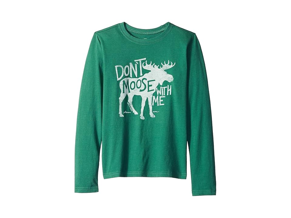 

Life is Good Kids Don't Moose with Me Crusher Long Sleeve T-Shirt (Little Kids/Big Kids) (Forest Green) Boy's T Shirt