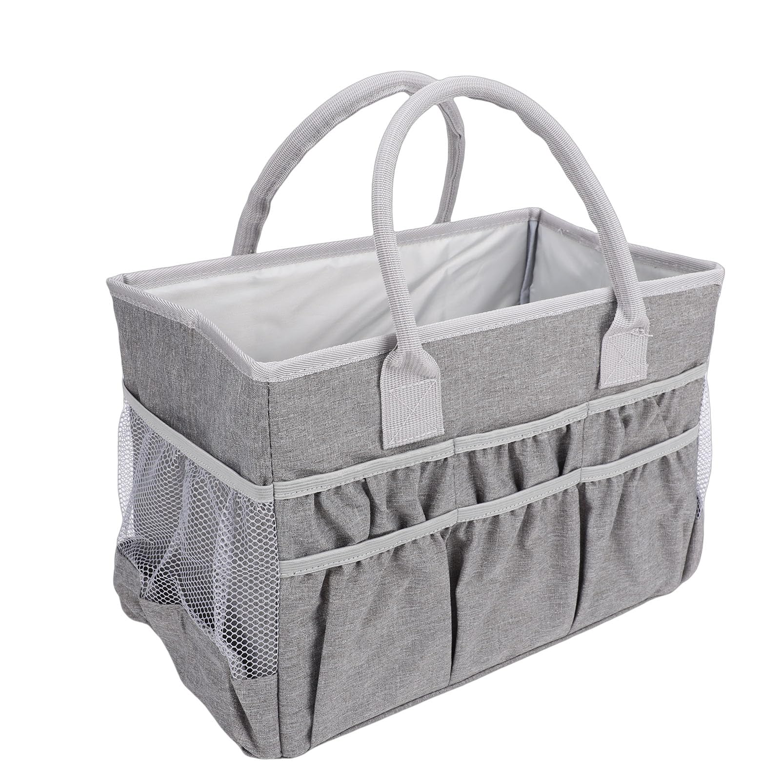 Fyearfly Craft Organizer Bag Wasserdicht Multifunktional Große Kunst Aufbewahrungstasche mit Mehreren Taschen Grau für Reisen und täglichen Gebrauch PVC Material